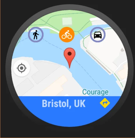 Wear Maps on a watch, screen 3